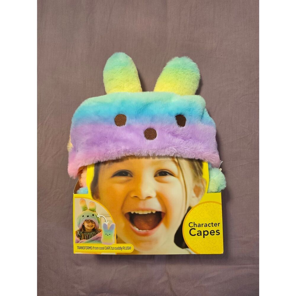 Kids Easter Rainbow Peeps Wearable Hooded Blanket Fuzzy Super Soft Warm Cozy